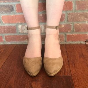 Women’s 3inch tan suede espadrilles